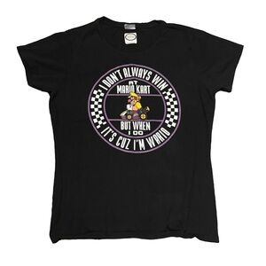 Mario Kart I Win As Wario Vintage Nintendo Race Track Logo